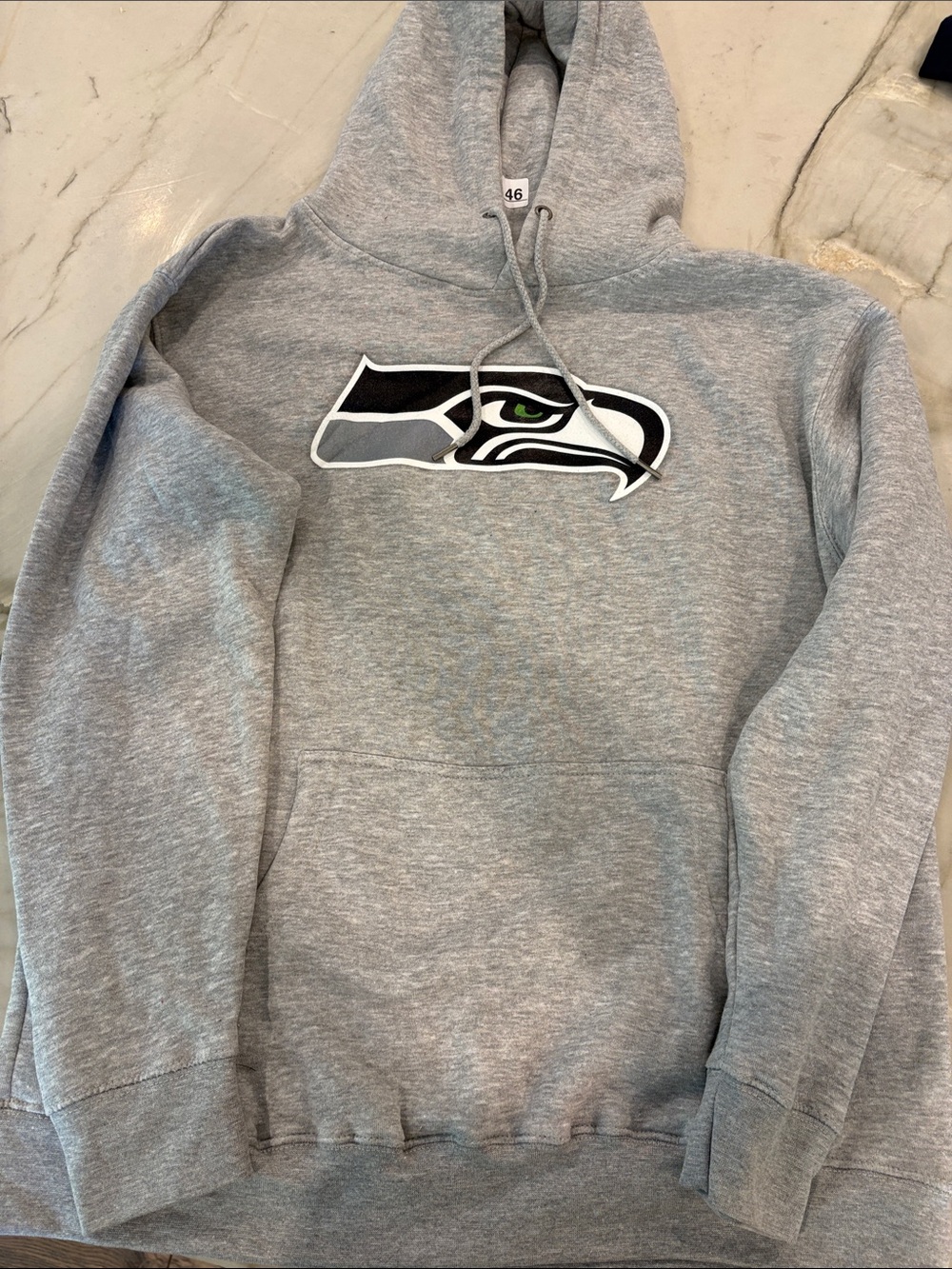 Fanatics Gray Seattle Seahawks Pullover Hoodie with Logo